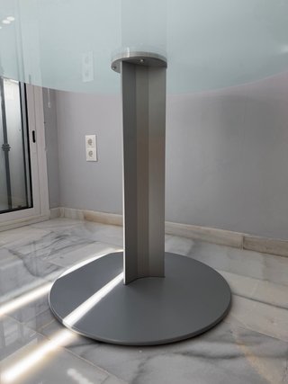 Mesa de reunión cristal y aluminio