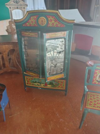 Muebles hojalata juguete antiguo