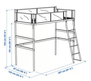 Cama alta Ikea (2 unidades)
