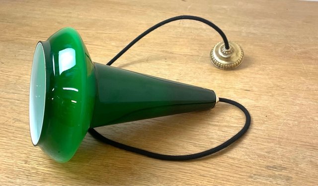 Lámparas Cristal Opalina Verde