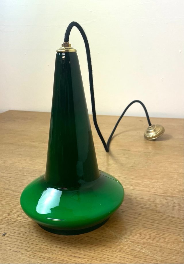 Lámparas Cristal Opalina Verde