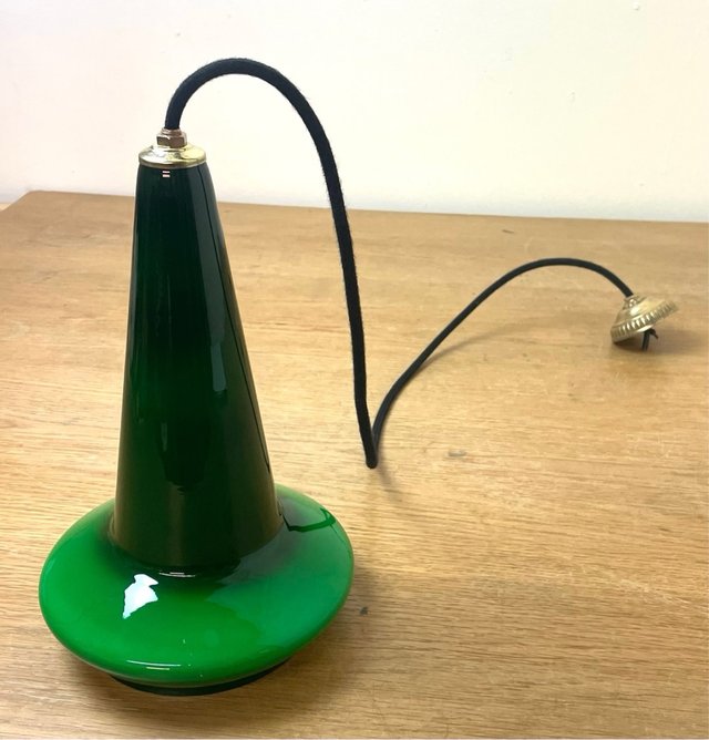 Lámparas Cristal Opalina Verde
