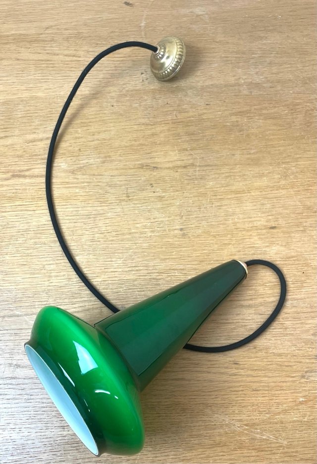 Lámparas Cristal Opalina Verde