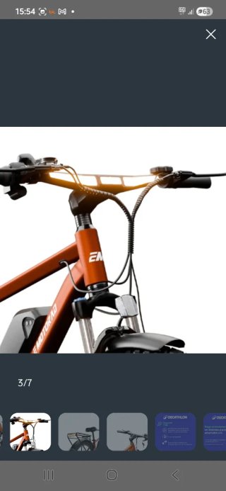 Bicicleta Eléctrica E-Motorad Naranja 27.5