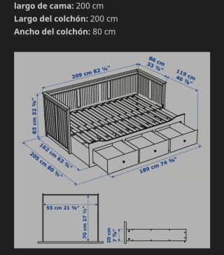 Cama infantil IKEA Hemnes