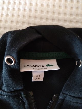 Sudadera Lacoste Negra Chico