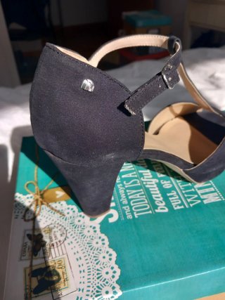 Sandalias Mustang Tacón Negro