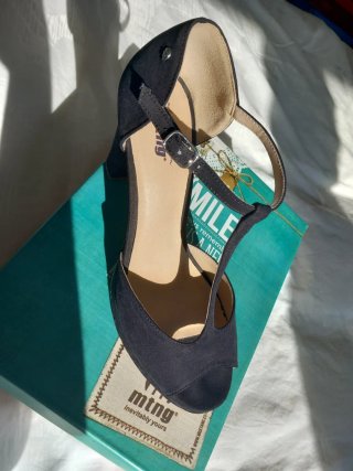 Sandalias Mustang Tacón Negro