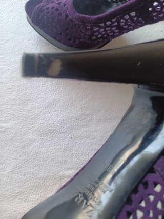 Zapatos tacón Zara morados