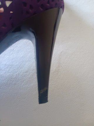 Zapatos tacón Zara morados