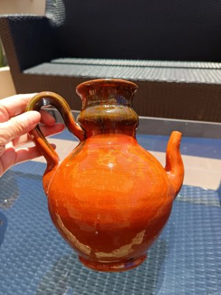 Aceitera de cerámica catalana antigua