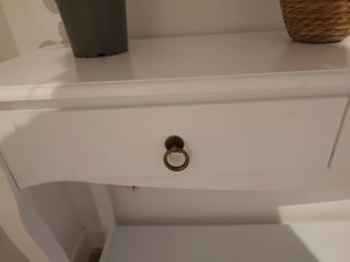 Mesa recibidor blanca madera