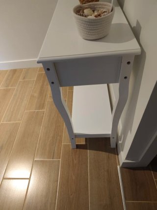 Mesa recibidor blanca madera