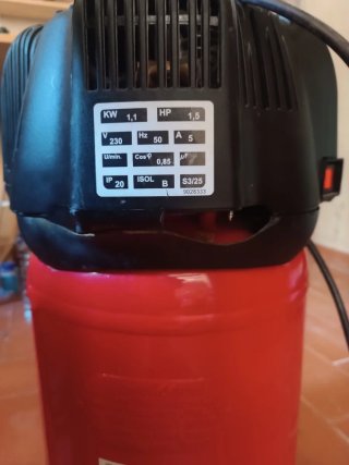 Compresor Hércules 24L 10Bar 1.5Hp