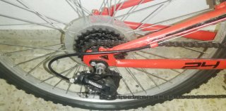 Bicicleta Montaña 24 Full Suspension Roja