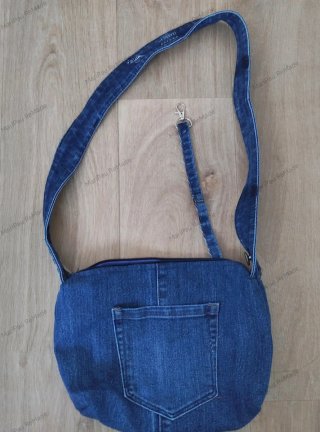 Bandolera denim hecho a mano