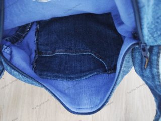 Bandolera denim hecho a mano