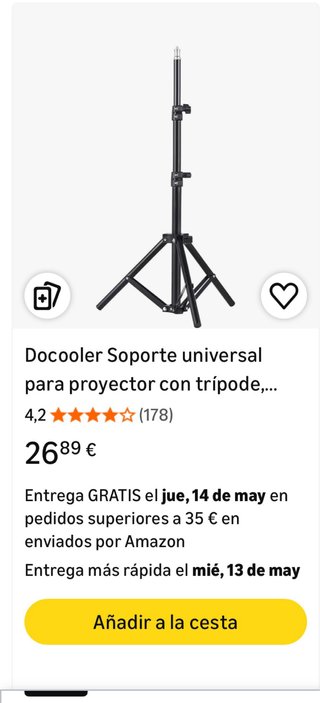 Proyector con soporte y mando