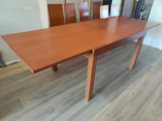 Mesa comedor 120/240 cm. y 6 sillas