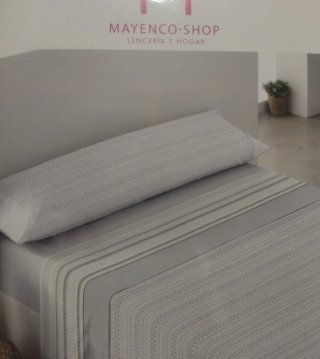 Set di lenzuola estive grigio e rosa