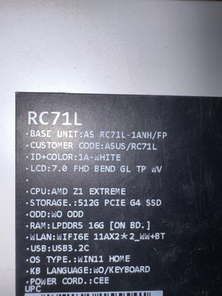Asus ROG Ally Z1 Extreme