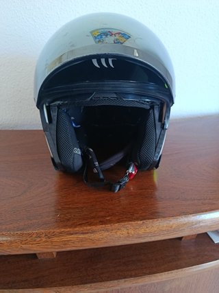 Casco Moto MT talla L Negro/Blanco/Amarillo