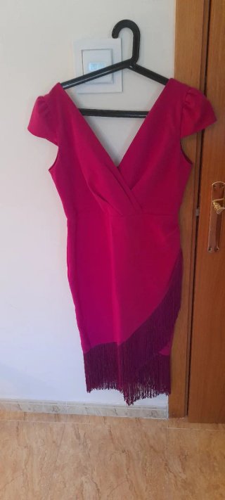 LOTE...VESTIDO FIESTA, zapatos y tocado.