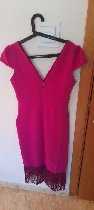 LOTE...VESTIDO FIESTA, zapatos y tocado.