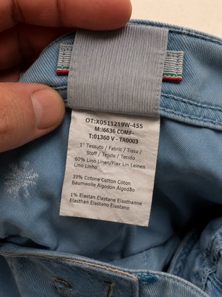 Jacob Cohen Bermuda Lino T36 Azul