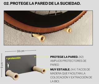 Soporte de pared para bicicleta