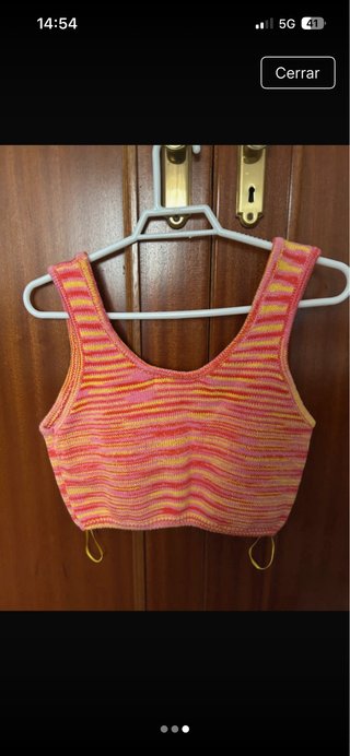 Top Primark Rayas Naranja y Rosa Talla XS