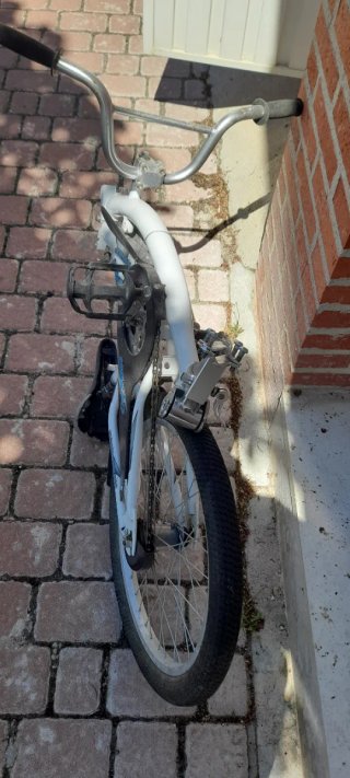 Bicicleta tándem blanca