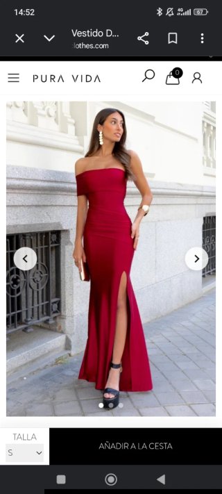 Vestido largo rojo Pura Vida talla S