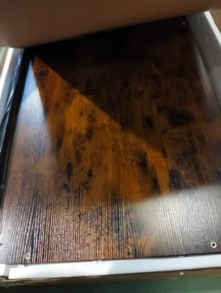 Escritorio Industrial 120x60 cm con Estantes, Mesa de Ordenador VASAGLE LWD47XV1