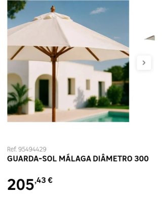 CATRAL Parasol Malaga diametro 300