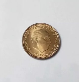 Cartucho 50 monedas 1 peseta 1953 *56 FNMT ROLLO