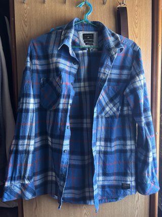 Camisa de franela Quiksilver cuadros azul