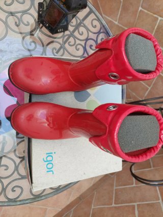 Botas de agua Igor rojas niña