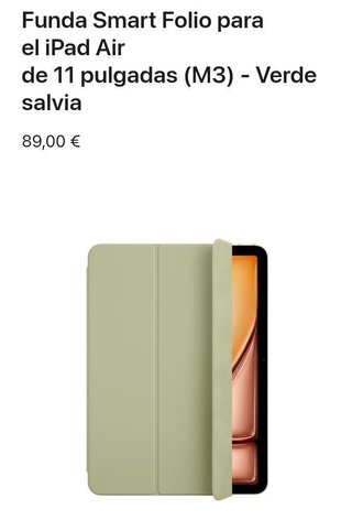 Apple Funda Smart Folio iPad Air 11 Verde salvia
