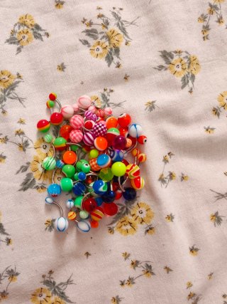 Anillos para ombligo multicolor