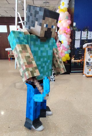 Disfraz Minecraft Steve XXL Hecho a Mano