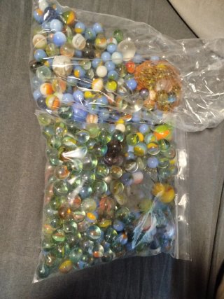 Colección de canicas de cristal