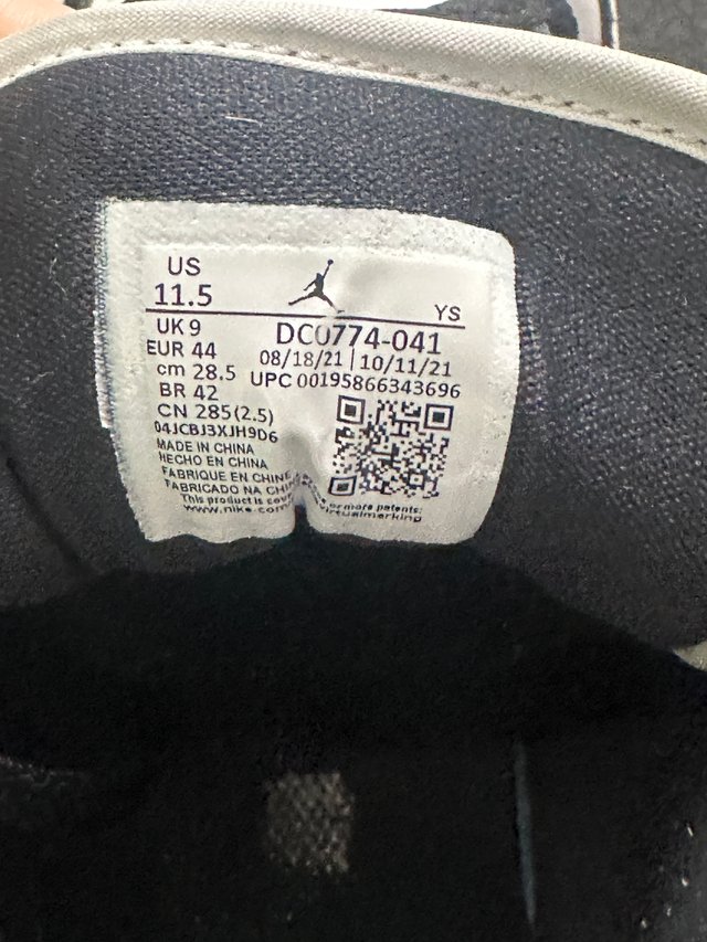Nike Jordan 1 Low 44 Bianco Blu Nero