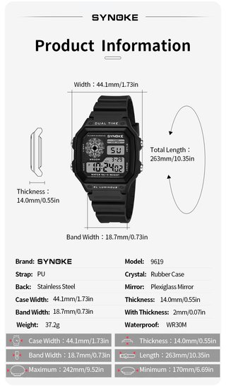 Reloj digital deportivo resistente al agua NUEVO