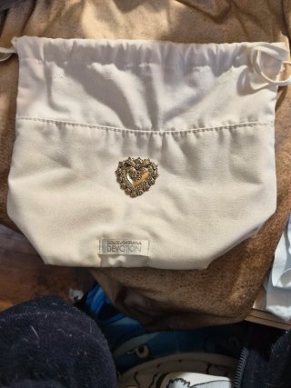 Borsa da toilette Dolce & Gabbana Cuore Dorato in metallo
