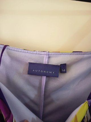 Vestido Verano Estampado Floral Morado Talla XL