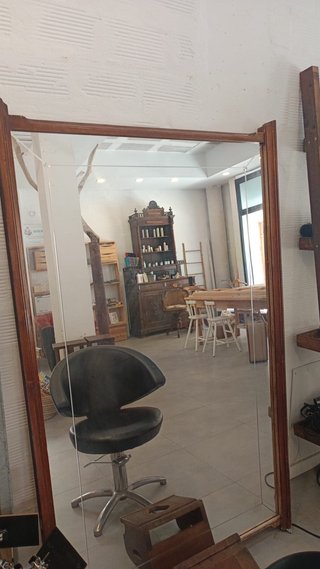 Espejo Grande Antiguo Madera y Cristal