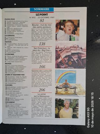 Revista Le Point n.º 892 (Oct 1989) Especial Bolsa