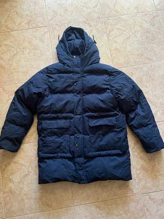 Abrigo Invierno Largo Hombre Azul Talla L