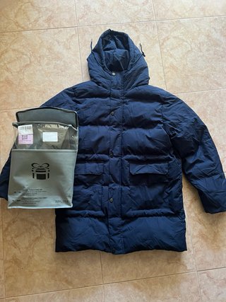 Abrigo Invierno Largo Hombre Azul Talla L